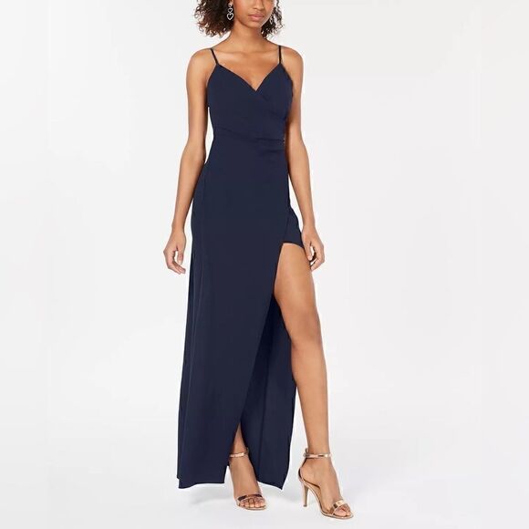 EMERALD SUNDAE Juniors' High-Slit Gown, dress XL - Picture 1 of 11